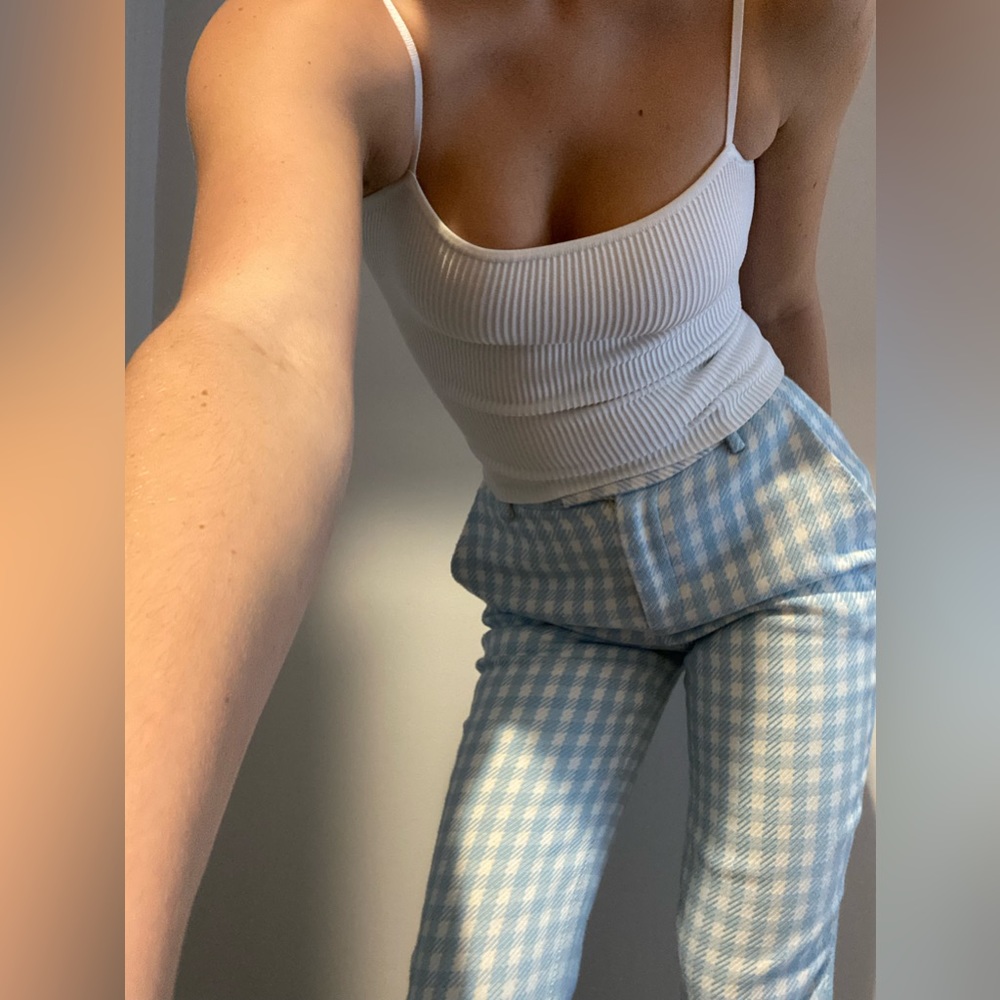 Assignment Pants, Size Small, White and Blue